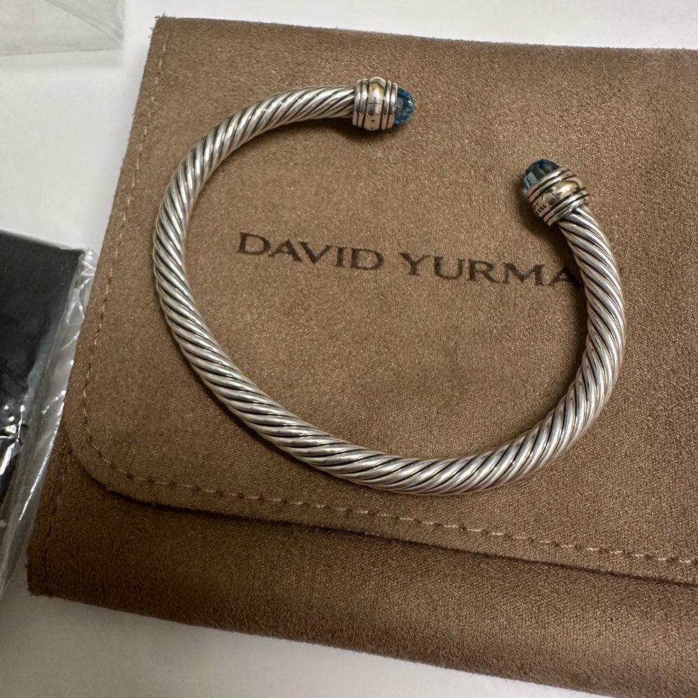 Classic Cable Bracelet - Blue Topaz